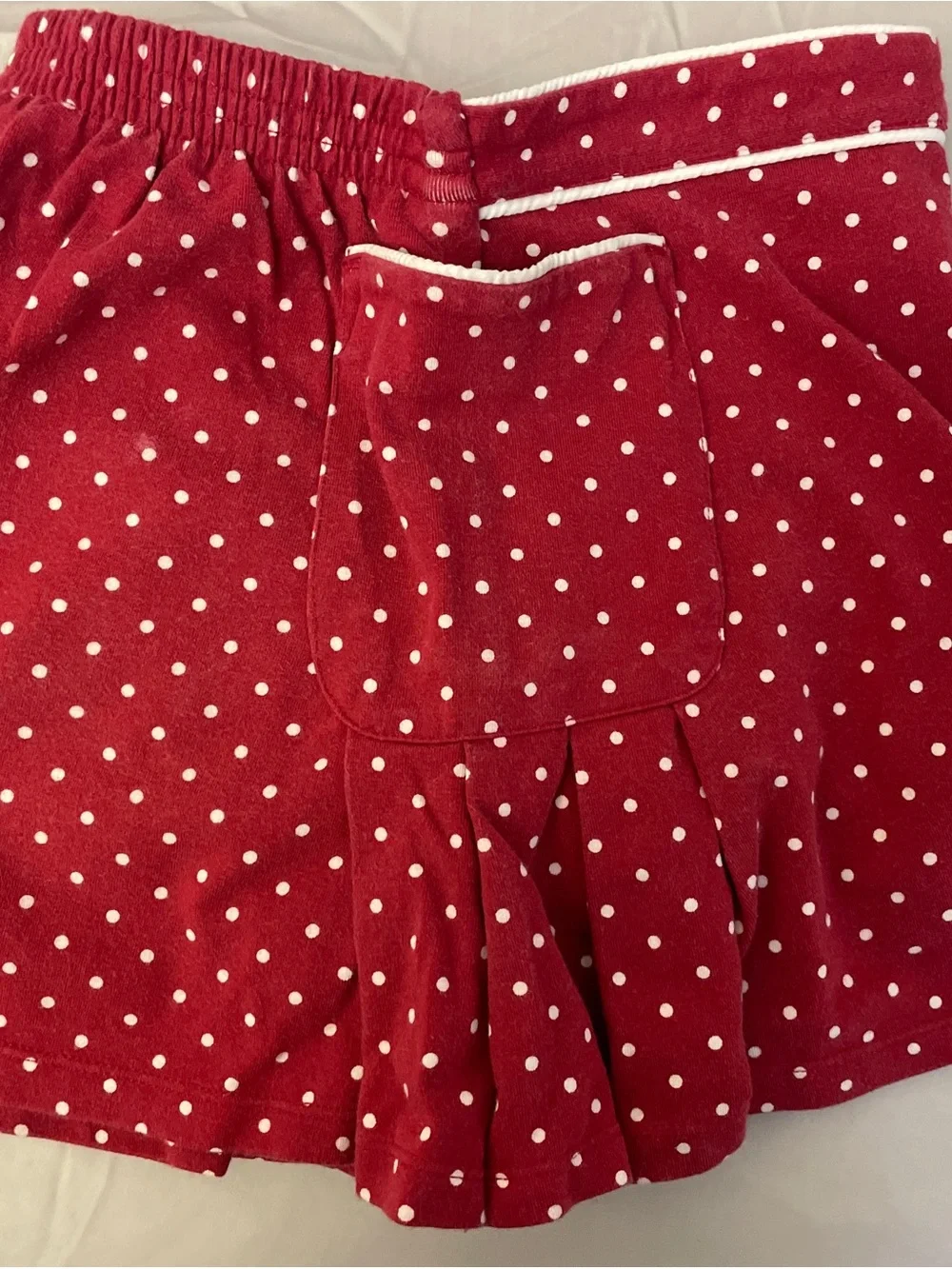 Gymboree Cotton Light Pink Cherry Tee with Red Polka Dot Skort Outfit Set Sz 5